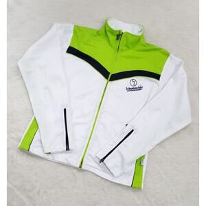 Schumacher Full Zip Nylon Jacket White Green M Women's